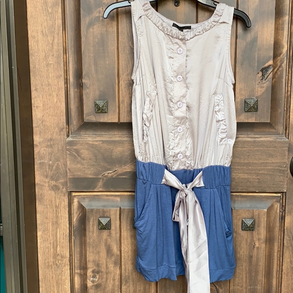 Lucca Couture dress.  Size S.  Pewter/navy.